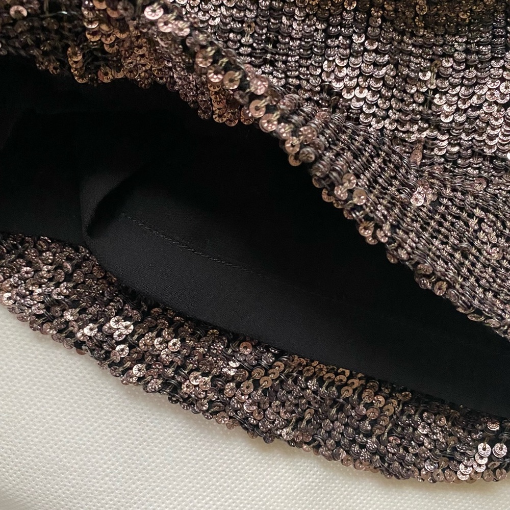 Rodarte Wide Leg Pants High-Rise Purple Sequin Embellishments  SZ 2 - Picture 6 of 9